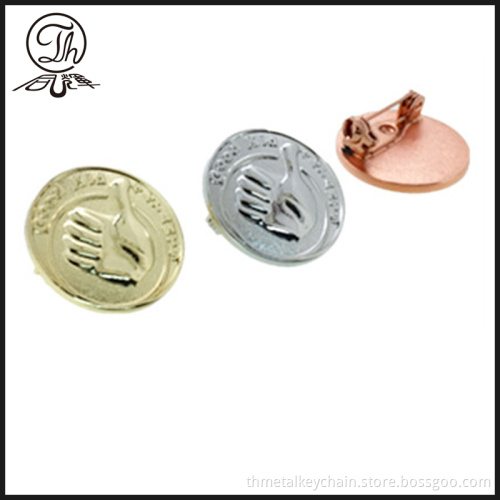Smiley face pin badges metal